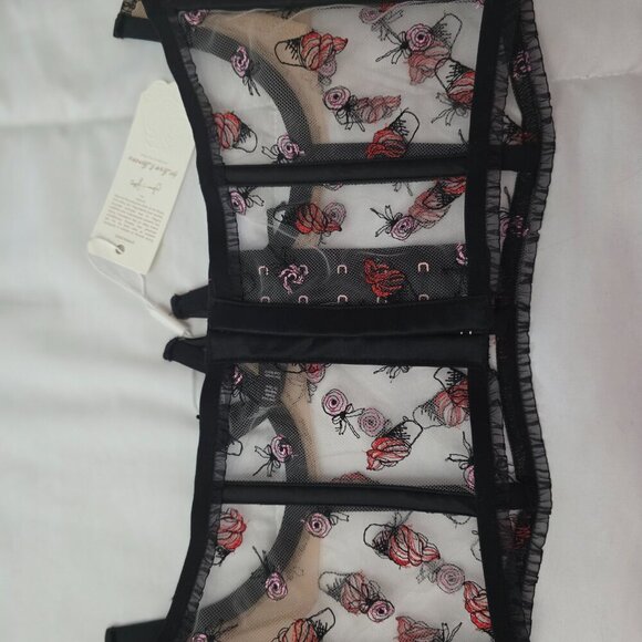 For Love & Lemons Black Floral Lace Corset Top Women’s M NWT - Picture 7 of 12